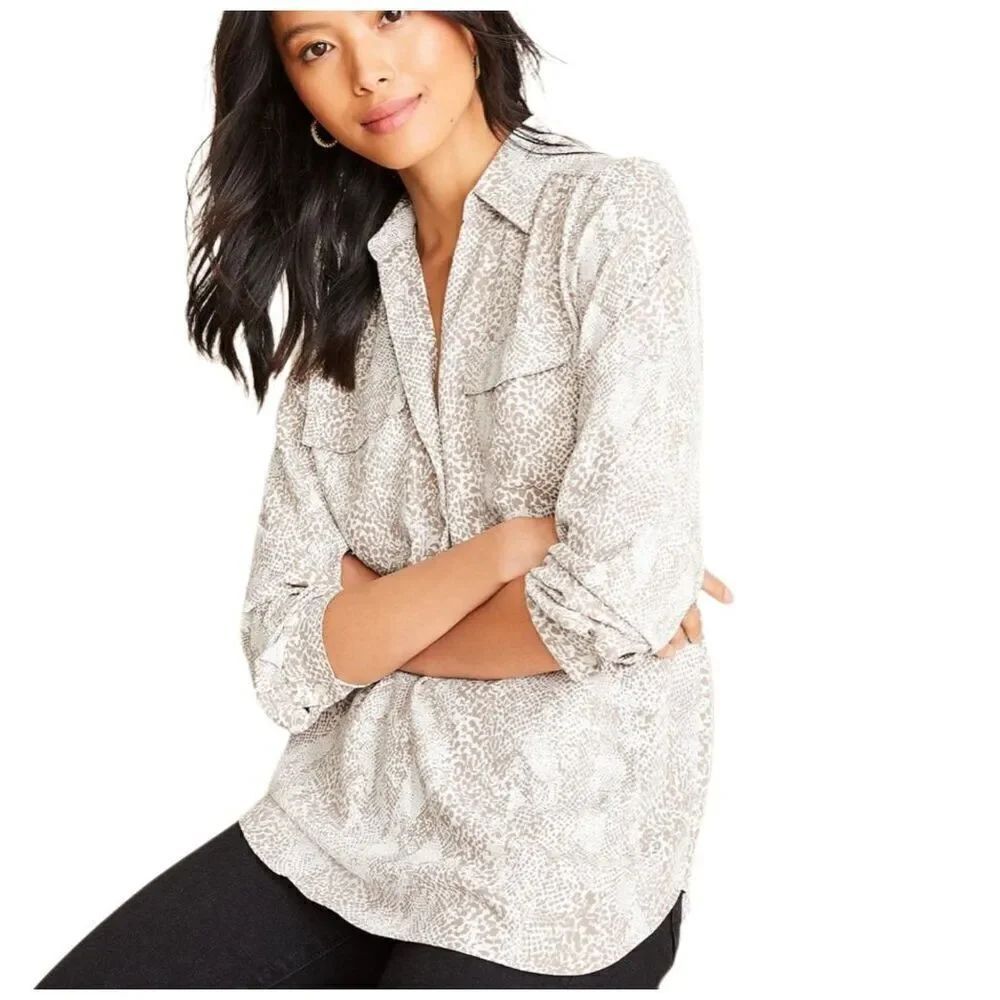 New! Ann Taylor Camp Shirt Sz S